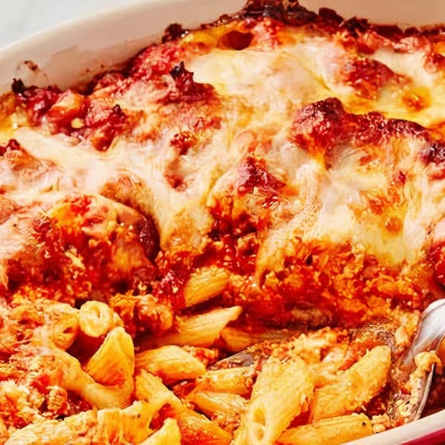 Baked Mostaccioli.