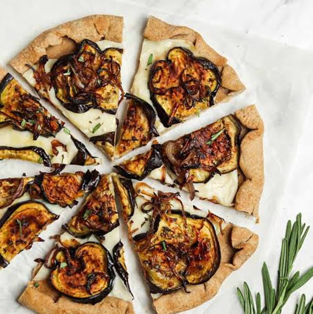 Eggplant Pizza.